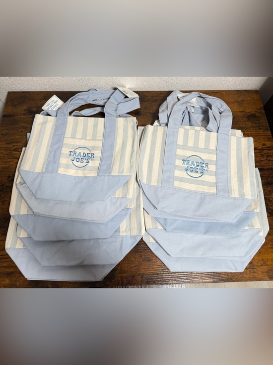 Trader Joe'S Handbags - Trader Joe’s Mini Canvas Tote Bag – Blue